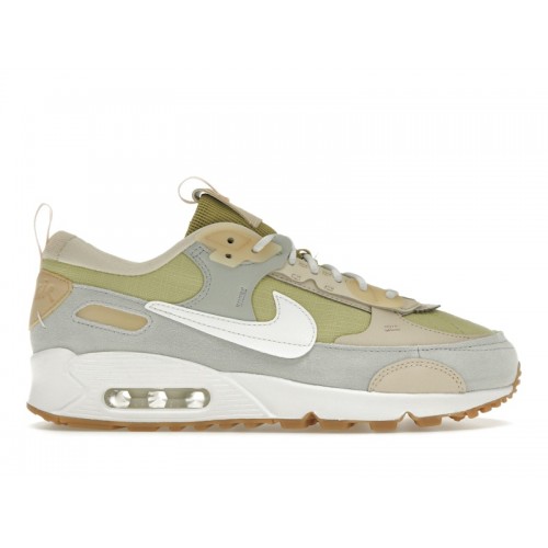 Кроссы Nike Air Max 90 Futura Buff Gold Light Green (W) - женская сетка размеров