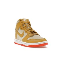 Кроссовки Nike Dunk High Wheat Gold Safety Orange