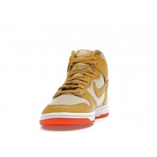 Кроссовки Nike Dunk High Wheat Gold Safety Orange