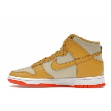 Кроссовки Nike Dunk High Wheat Gold Safety Orange