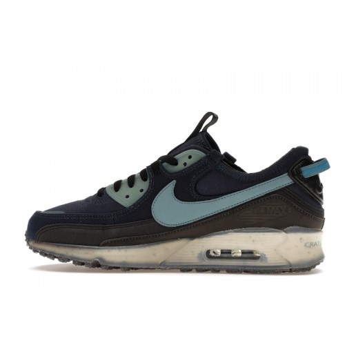 Кроссы Nike Air Max 90 Terrascape Midnight Navy Aqua - мужская сетка размеров