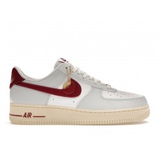 Женские кроссовки Nike Air Force 1 Low 07 SE Just Do It Photon Dust Team Red (W)