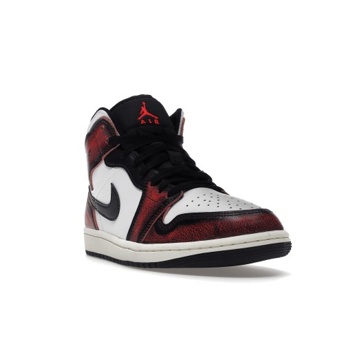 Кроссы Jordan 1 Mid Wear-Away Chicago - мужская сетка размеров