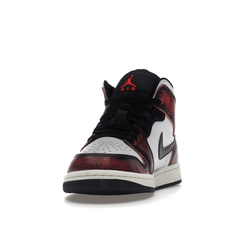 Кроссы Jordan 1 Mid Wear-Away Chicago - мужская сетка размеров