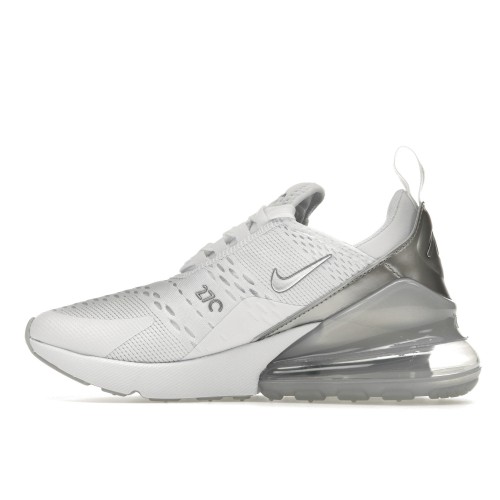 Кроссы Nike Air Max 270 White Pure Platinum (W) - женская сетка размеров