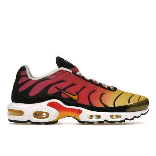 Кроссы Nike Air Max Plus Yellow Pink Gradient - мужская сетка размеров