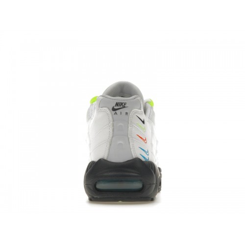Кроссы Nike Air Max 95 White Volt Football Grey 3D Multi Swoosh - мужская сетка размеров