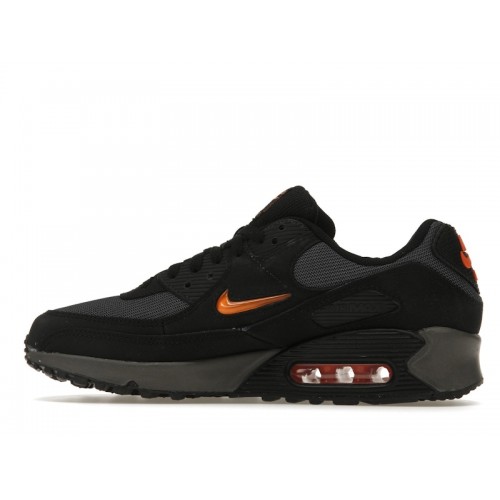 Кроссы Nike Air Max 90 Jewel Black Safety Orange - мужская сетка размеров