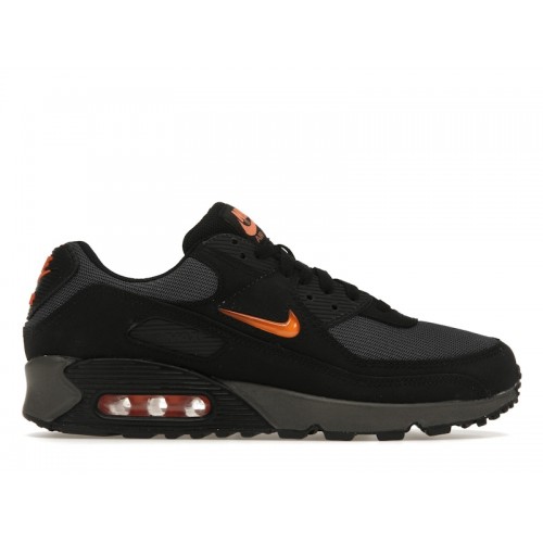 Кроссы Nike Air Max 90 Jewel Black Safety Orange - мужская сетка размеров