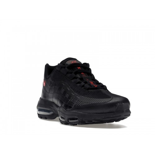 Кроссы Nike Air Max 95 Ultra Black Crimson - мужская сетка размеров