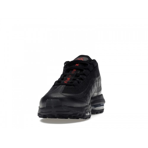 Кроссы Nike Air Max 95 Ultra Black Crimson - мужская сетка размеров