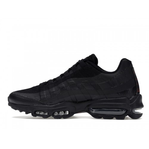 Кроссы Nike Air Max 95 Ultra Black Crimson - мужская сетка размеров