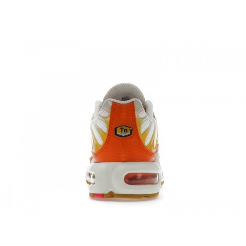 Кроссы Nike Air Max Plus White Orange Pink (W) - женская сетка размеров