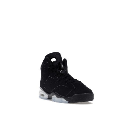 Кроссы Jordan 6 Retro Chrome Metallic Silver (GS) - подростковая сетка размеров