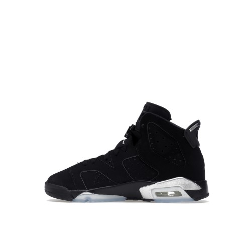 Кроссы Jordan 6 Retro Chrome Metallic Silver (GS) - подростковая сетка размеров