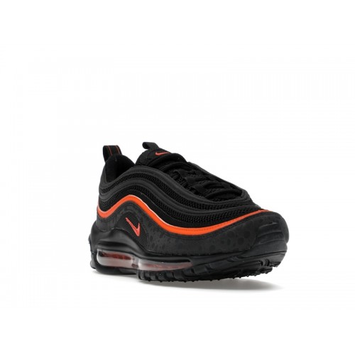 Nike Air Max 97 GS Black Safety Orange - подростковая сетка размеров