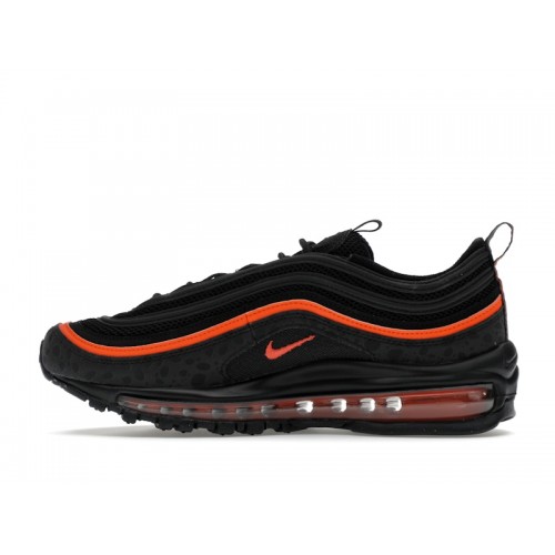Nike Air Max 97 GS Black Safety Orange - подростковая сетка размеров