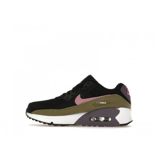 Кроссы Nike Air Max 90 Black Canyon Purple (GS) - подростковая сетка размеров