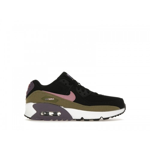 Кроссы Nike Air Max 90 Black Canyon Purple (GS) - подростковая сетка размеров