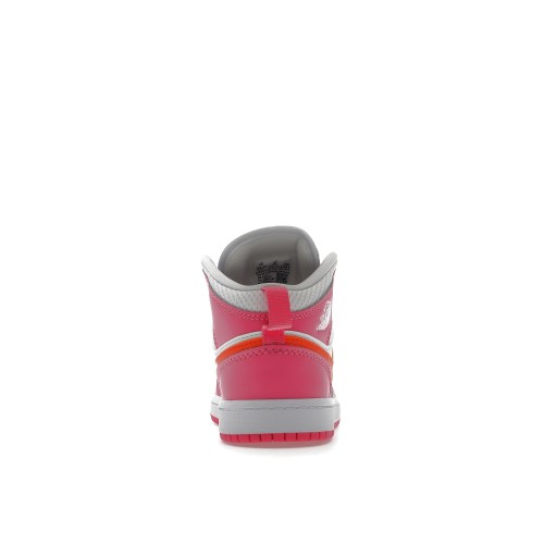 Кроссы Jordan 1 Mid Pinksicle Safety Orange (PS) - подростковая сетка размеров