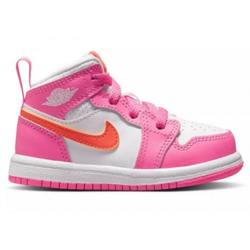 Air Jordan 1 Mid TD Pinksicle Orange - детская сетка размеров