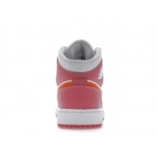 Подростковые Jordan 1 Mid Pinksicle Safety Orange (GS)