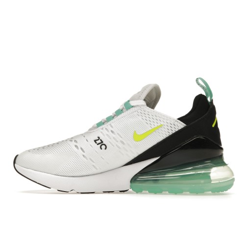 Кроссы Nike Air Max 270 White Laser Blue (GS) - подростковая сетка размеров