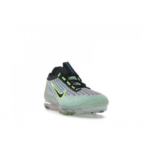 Nike Air VaporMax 2021 Flyknit Next Nature GS Volt Photo Blue - подростковая сетка размеров