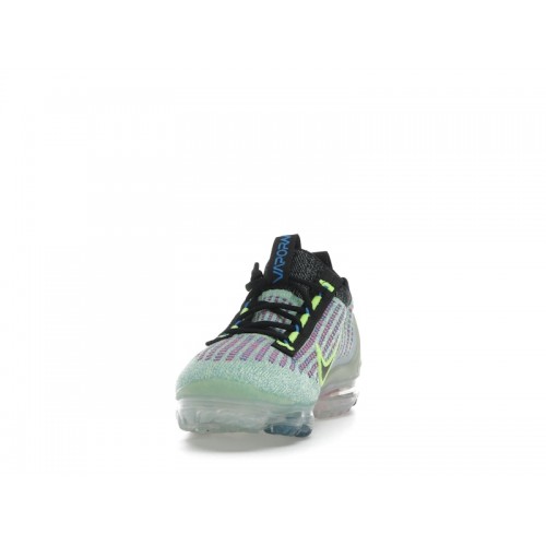 Nike Air VaporMax 2021 Flyknit Next Nature GS Volt Photo Blue - подростковая сетка размеров