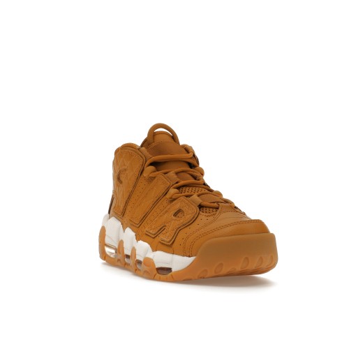 Кроссы Nike Air More Uptempo Quilted Wheat Gum Light Brown (W) - женская сетка размеров