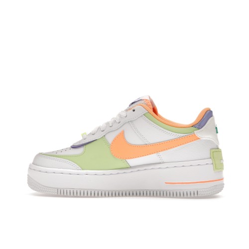 Кроссы Nike Air Force 1 Low Shadow White Peach Cream Lime (W) - женская сетка размеров