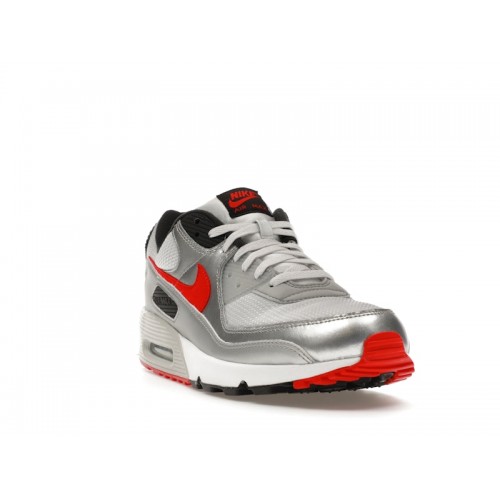 Кроссы Nike Air Max 90 Icons Silver Bullet - мужская сетка размеров