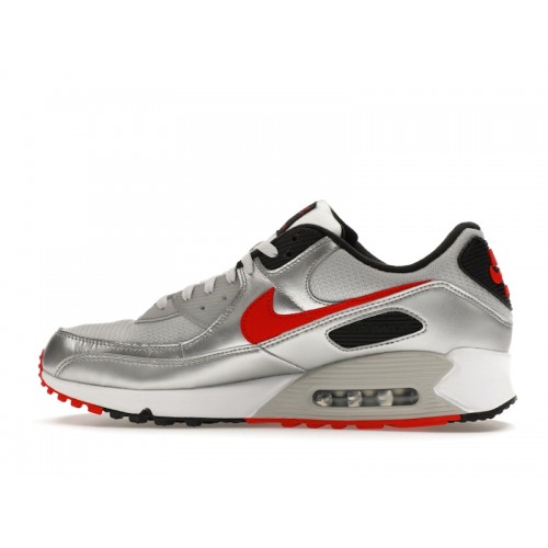 Кроссы Nike Air Max 90 Icons Silver Bullet - мужская сетка размеров