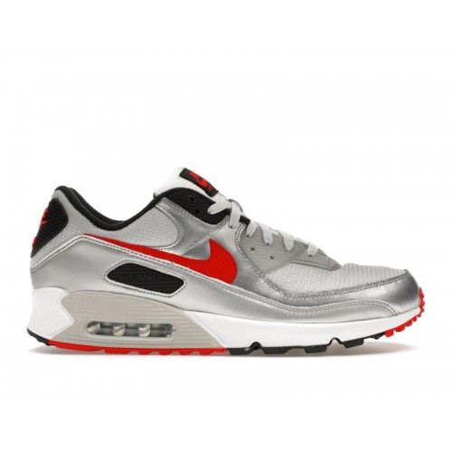 Кроссы Nike Air Max 90 Icons Silver Bullet - мужская сетка размеров