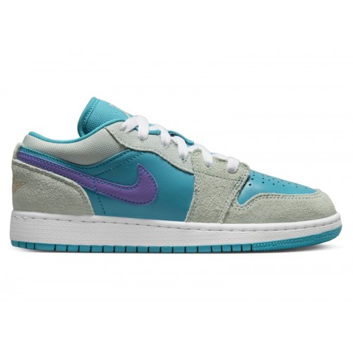Air Jordan 1 Low SE GS Aquatone Concord - подростковая сетка размеров