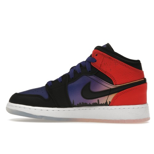 Кроссы Jordan 1 Mid SS Skyline (GS) - подростковая сетка размеров