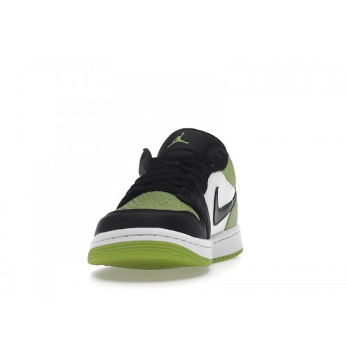 Кроссы Jordan 1 Low Snakeskin Vivid Green (W) - женская сетка размеров
