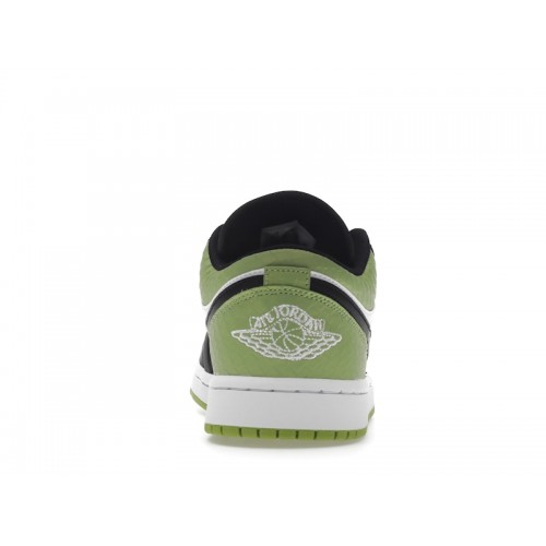 Кроссы Jordan 1 Low Snakeskin Vivid Green (W) - женская сетка размеров