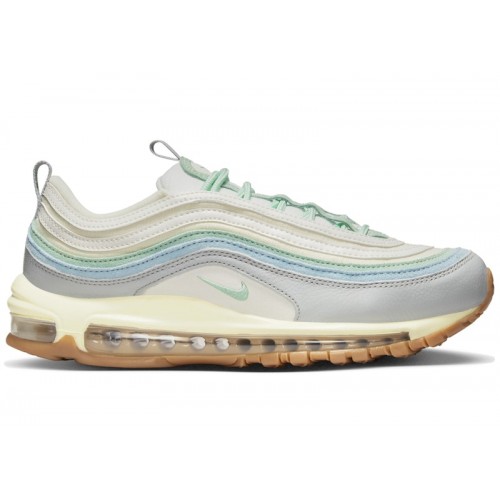 Кроссы Nike Air Max 97 Enamel Green Sail Worn Blue (W) - женская сетка размеров