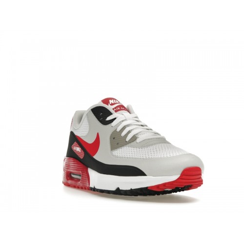 Кроссы Nike Air Max 90 Golf White Black University Red - мужская сетка размеров