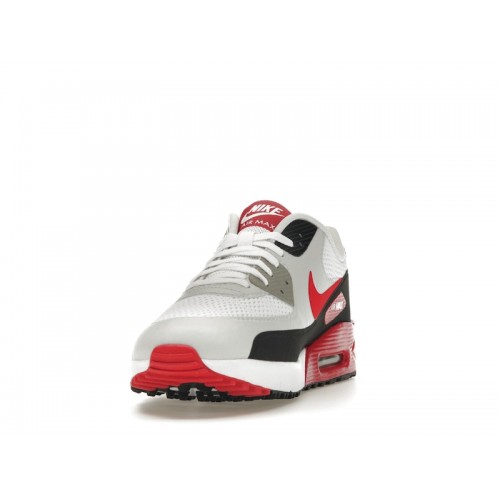 Кроссы Nike Air Max 90 Golf White Black University Red - мужская сетка размеров