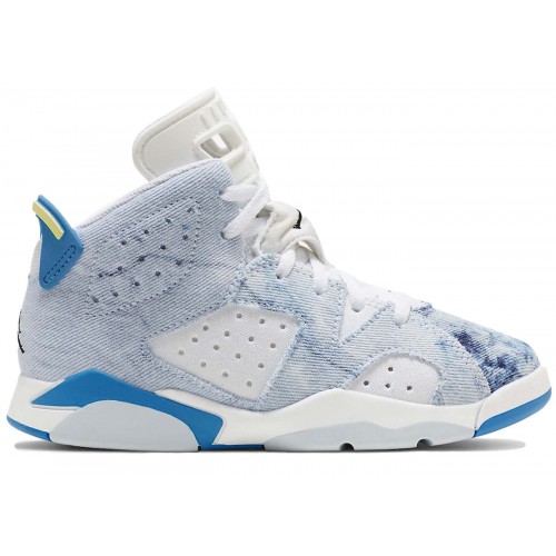 Кроссы Jordan 6 Retro Washed Denim (2022) (PS) - детская сетка размеров