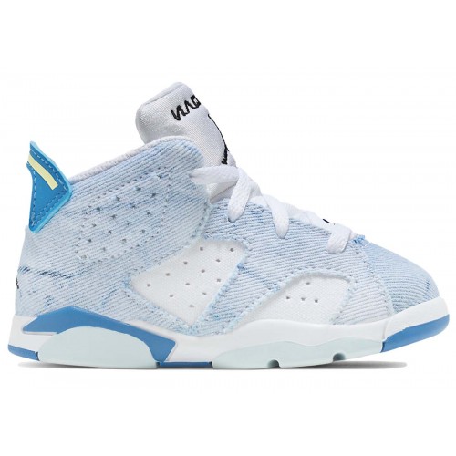 Кроссы Jordan 6 Retro Washed Denim (2022) (TD) - детская сетка размеров