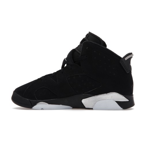 Кроссы Jordan 6 Retro Chrome Metallic Silver (PS) - детская сетка размеров