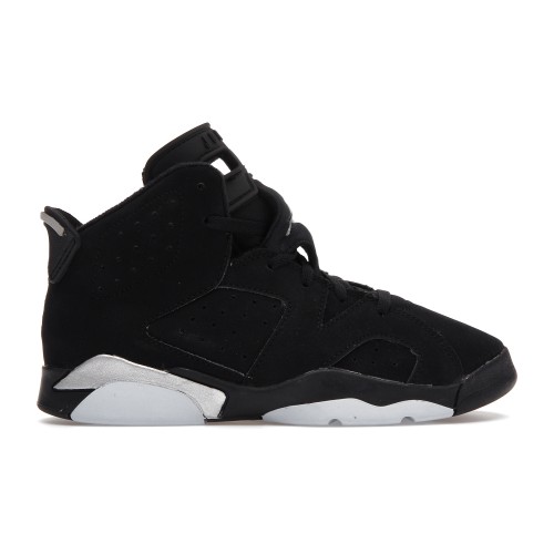 Кроссы Jordan 6 Retro Chrome Metallic Silver (PS) - детская сетка размеров
