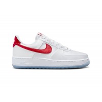 Женские кроссовки Nike Air Force 1 Low 07 Satin White Varsity Red (W)
