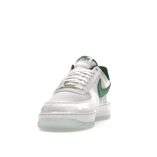 Кроссы Nike Air Force 1 Low 07 Satin White Pine Green (W) - женская сетка размеров