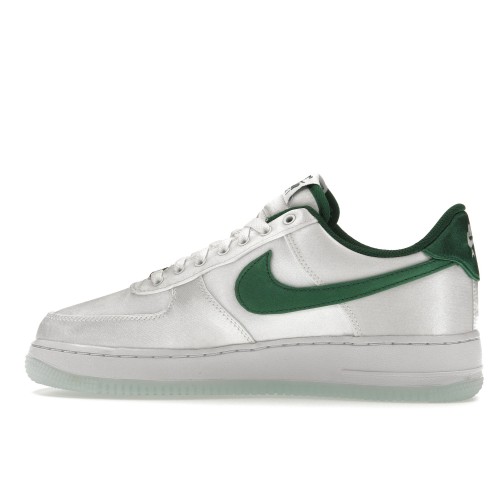 Кроссы Nike Air Force 1 Low 07 Satin White Pine Green (W) - женская сетка размеров