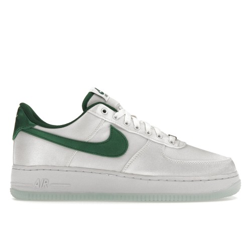 Кроссы Nike Air Force 1 Low 07 Satin White Pine Green (W) - женская сетка размеров