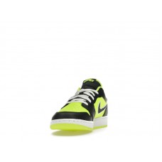 Подростковые Jordan 1 Low SE Black Cat Volt (GS)